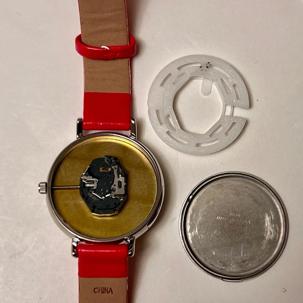 Vintage Disney Mickey and Minnie Mouse Festive Christmas Watch Red Strap Gift